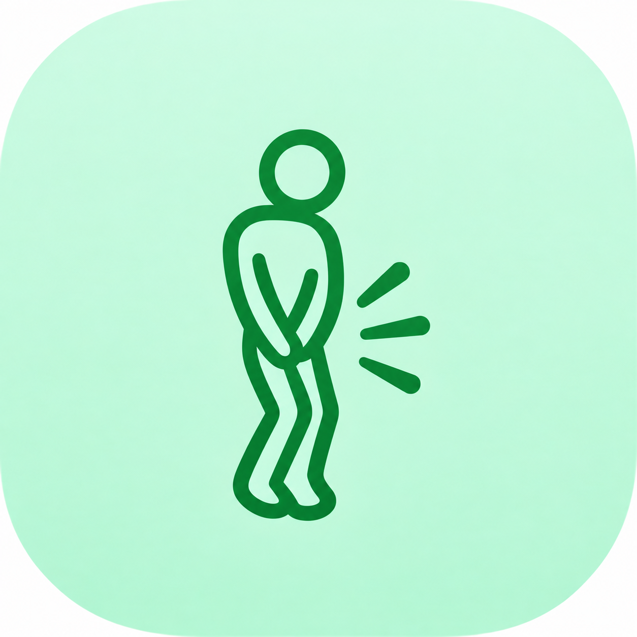 Man having sudden urges of urine